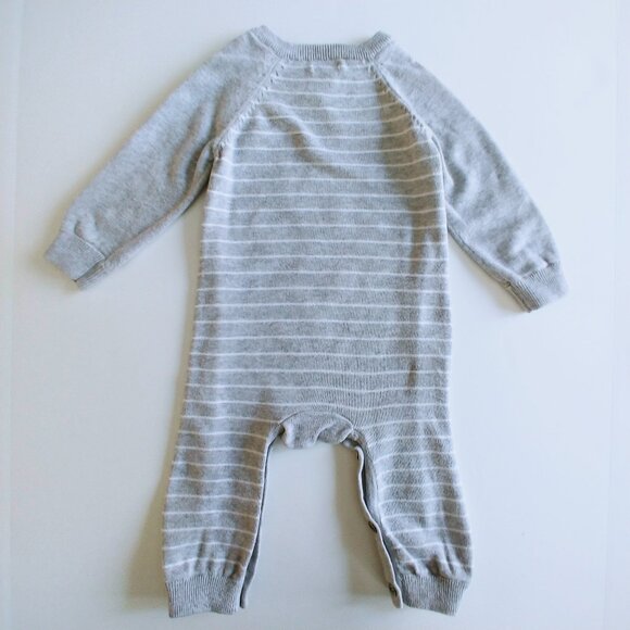 Trois Moutons Cotton Diamond Knit Footless Romper 9 Months - Picture 3 of 7